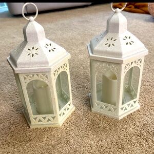 Christmas lanterns with candles